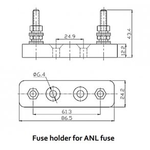 Fuse holder for ANL-fuse