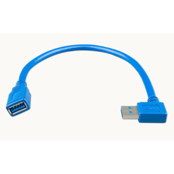USB extension cable 0,3m one side right angle